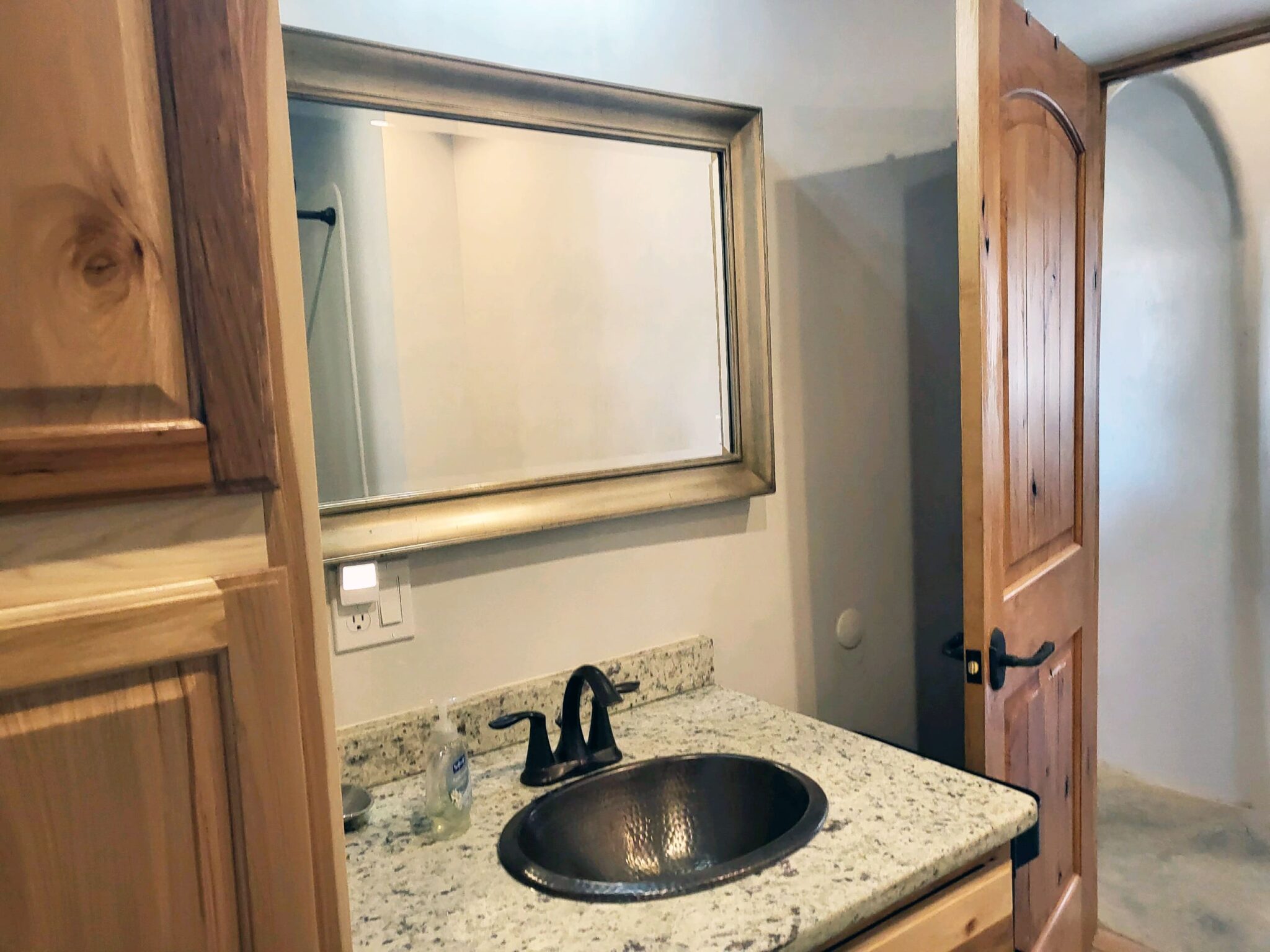 Bathroom redesign, plaster, vanity.